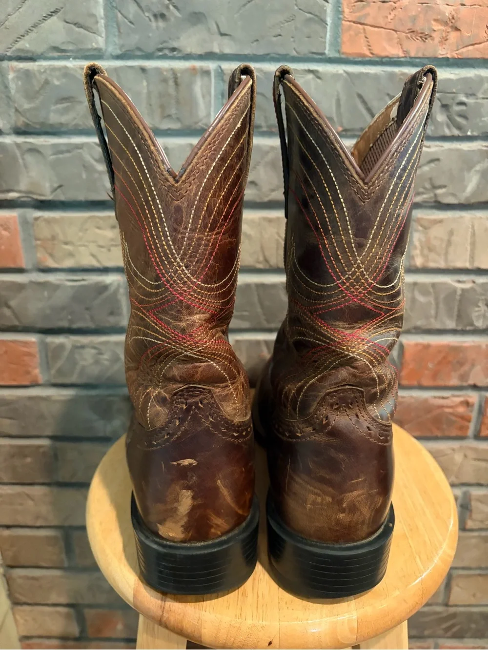 Ariat Men’s Western Square Toe Dark Brown‎ Boots Size 8.5D